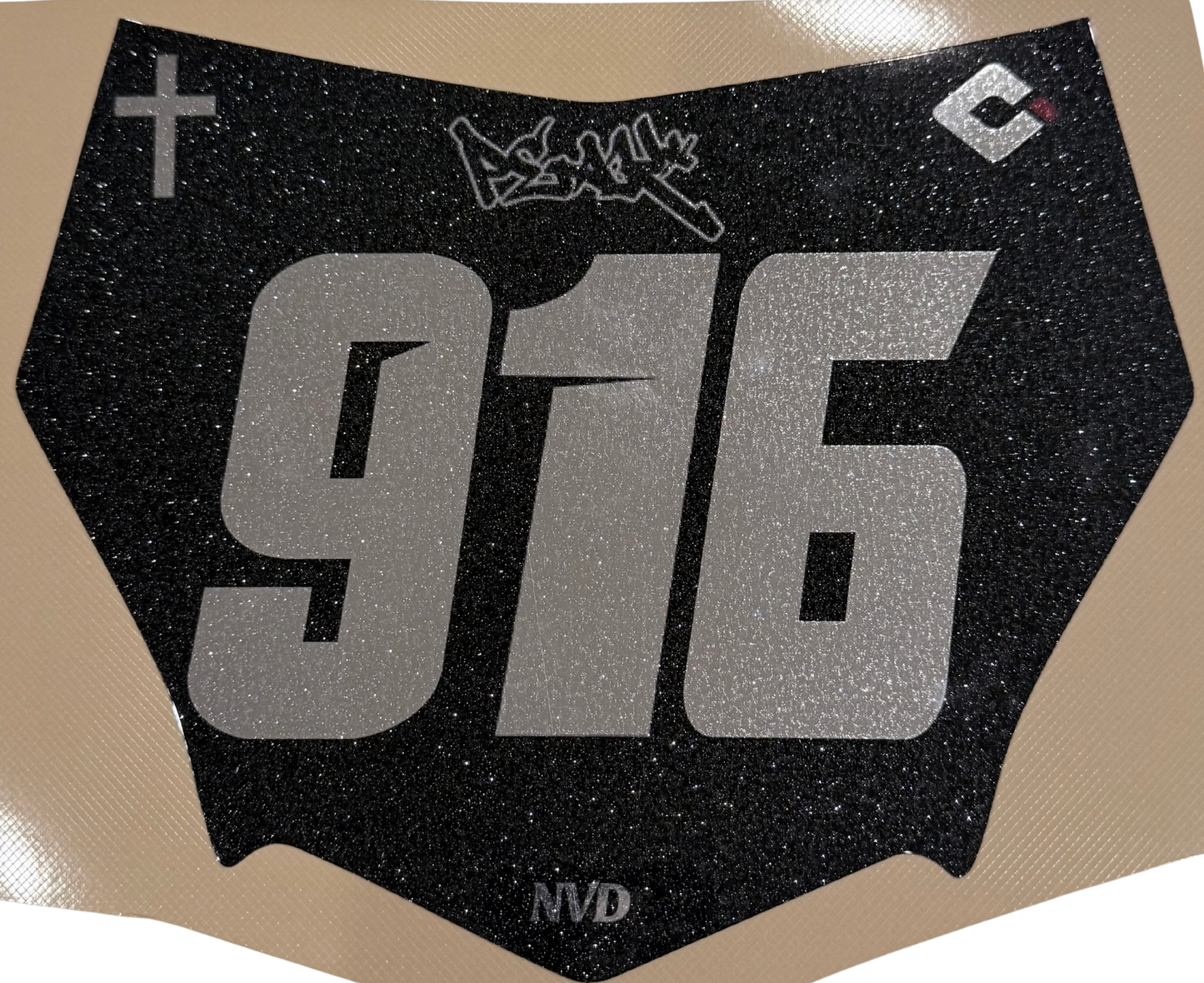 MotoCutz Custom Front Plate Decal