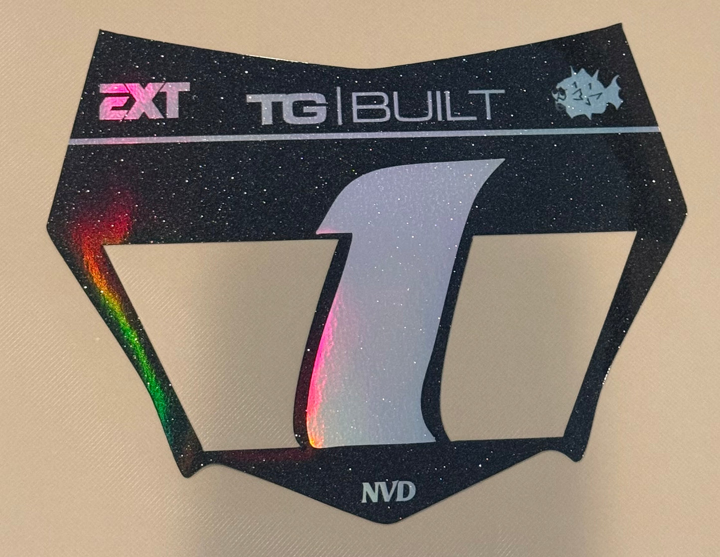 MotoCutz Custom Front Plate Decal