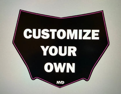 MotoCutz Custom Front Plate Decal